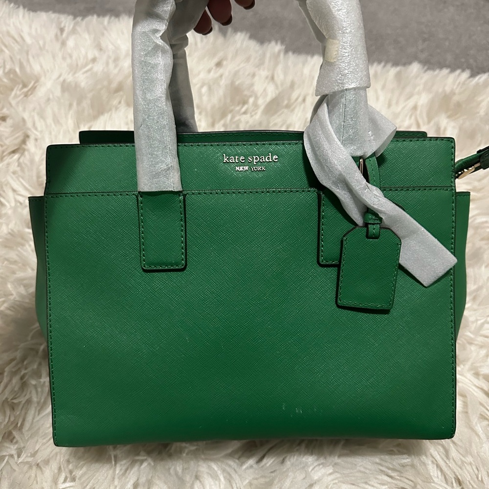 kate spade Green Saffiano Leather Satchel